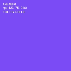 #7B4BF6 - Fuchsia Blue Color Image